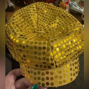 Gold Sequin Cap